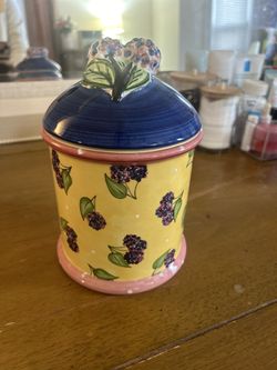 Vintage Essex Collection Blackberry Canister With Lid