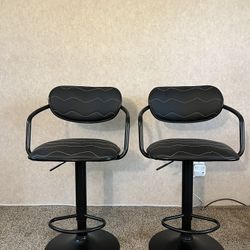 set of 2 adjustable bar stools
