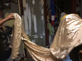 Satin wedding gown
