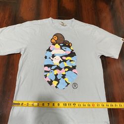 BAPE white and multi-coloured streetwear tee #streetwear