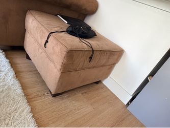 Couch ottoman side tables and lamps