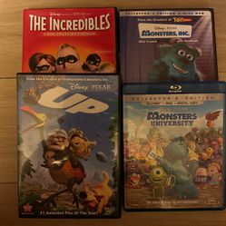 4 Pack Disney Pixar Movies