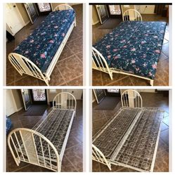 1930’s Antique Iron Bed Fold Out Trundle Child/Adult. American Girl Kit 