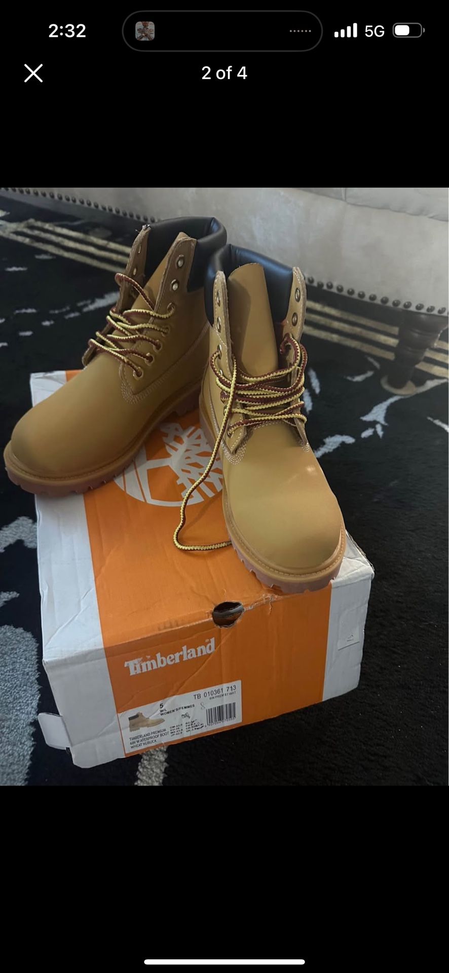 Size 5 Wheat Timberlands “women’s”