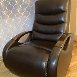 Raclining Rocking Leather Chair