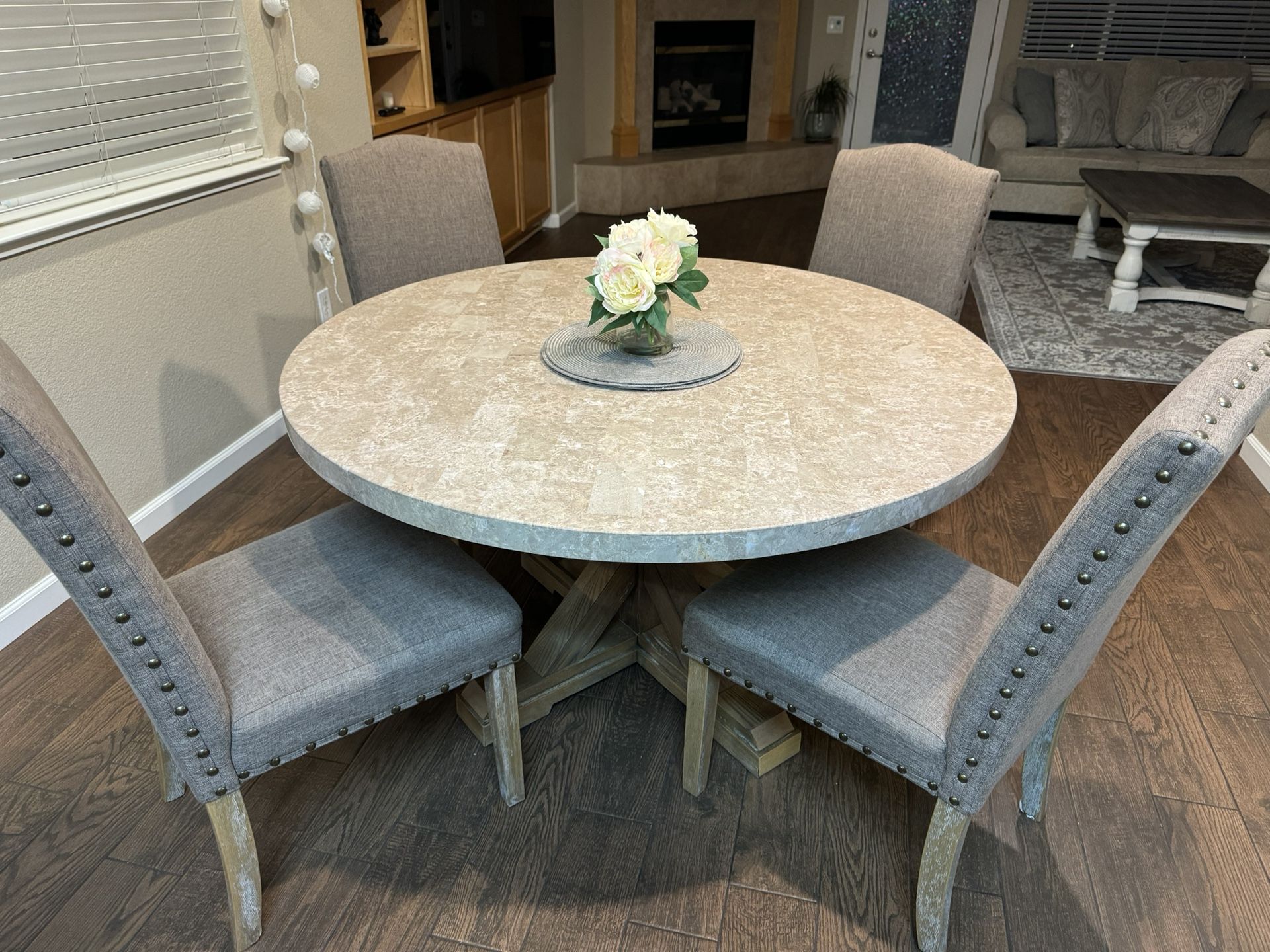 Marble Table And Chairs