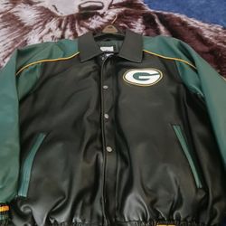 GreenBay Packers Leather Bomber Jacket