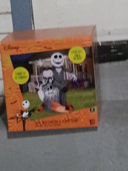 Jack skeleton and scary teddy 6 ft tall