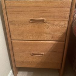 Brown Solid Wood File Cabinet