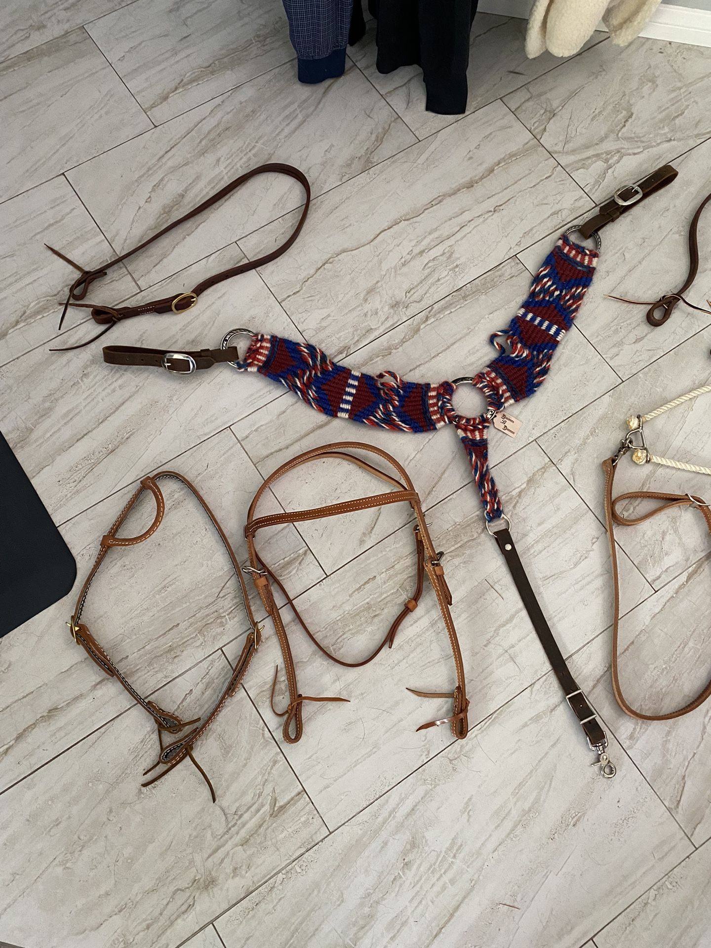 Horse Tack Lot - Bridles, Tie Downs, Breastcollar
