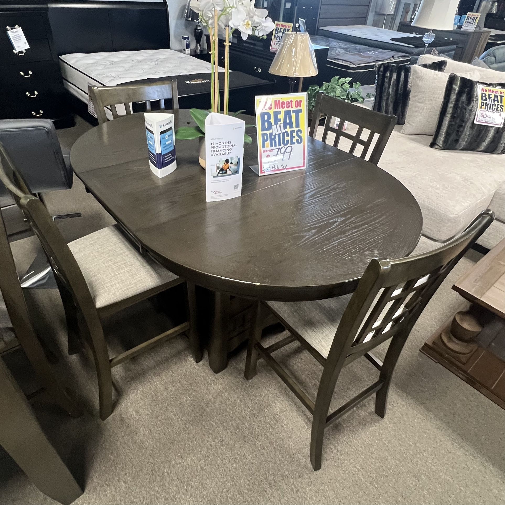 5Pc Dining Room Set 😻 Easy Purchase Options Available ✅