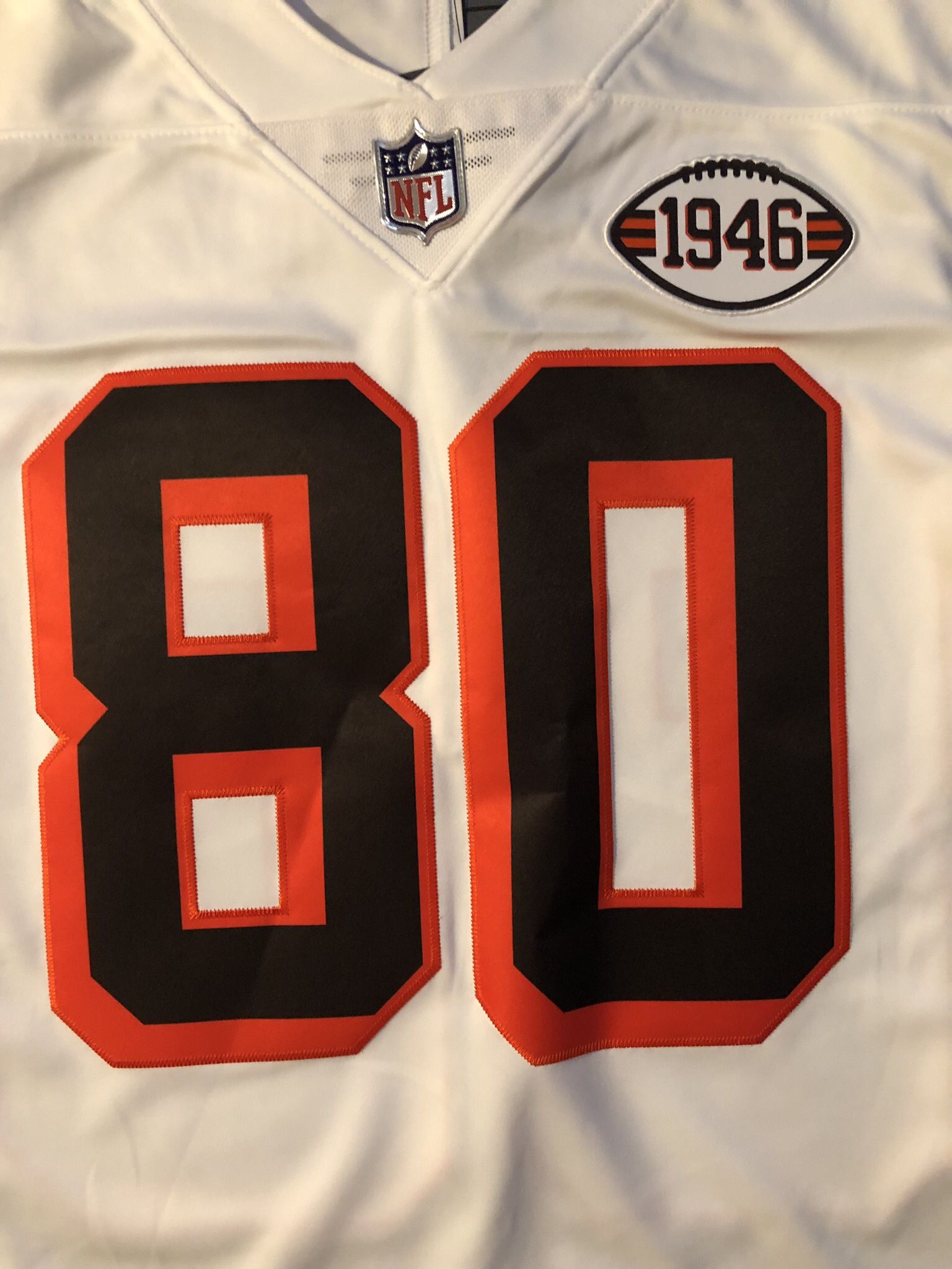 NWT Men's Nike on Field Dri-Fit Cleveland Browns Landry #80 White  Jersey Sz XXL