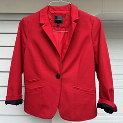Brand new Women’s The Limited Blazer Red with tiny black polka dots -  Size M