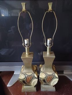 HOME DECOR LAMPS NO SHADES ARE INCLUDED $60 FINAL PRICE READ DESCRIPTION