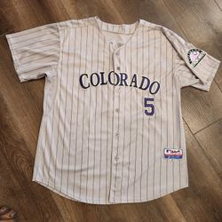Majestic MLB Colorado Rockies Carlos Gonzalez #5 Jersey Size 56, good condition 