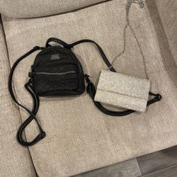 Mini Backpack And Sparkly Purse