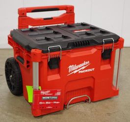 MILWAUKEE PACKOUT 22" Rolling Modular Tool Box, Low Profile Handle, M/N 48-22-8427, Unused
