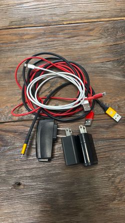 iPhone cables and blocks
