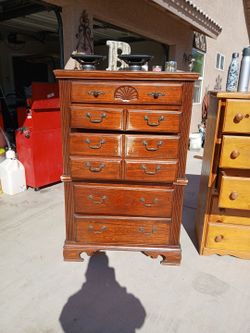 Tall Wood Chest of Drawers Dresser