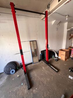Rogue SML-2C Squat Stand — Rogue Red, Numbered Uprights