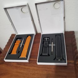2 Apple Watch Leather Bands 42mm Brown And Black New
