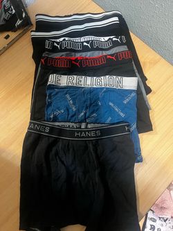 Lot of 6 boys underwear True Religion, Puma, Hanes, and Wonder Nation