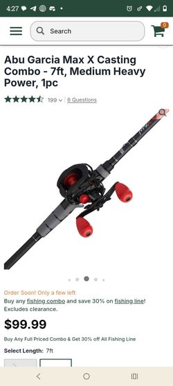 ABU GARCIA MAXX Baitcaster combo 2 rods and reels