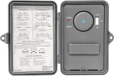 Pool Pump Timer, Outdoor Indoor Smart Wi-Fi Timer Box, 2HP 40A Max, 120, 240, 277 VAC, for Pool Pump, Water Heater, Fans, SPA, Compatible with Smart P