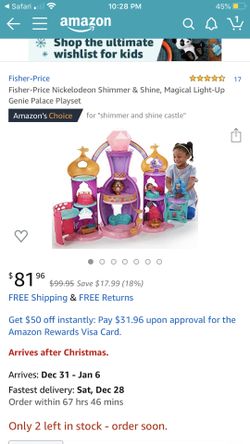 Shimmer and shine castle toy