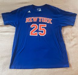 Men’s Derrick Rose #25 New York Knicks Adidas T-Shirt