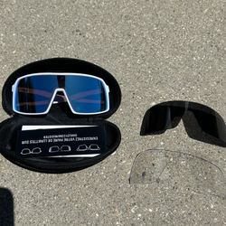Oakley Sutro Prizm Blue Lens White Frame