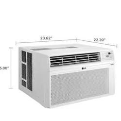 LG 12,000 BTU 115V Window Air Conditioner Cools 550 sq. ft. with Wi-Fi, Remote, Dehumidifier and in White