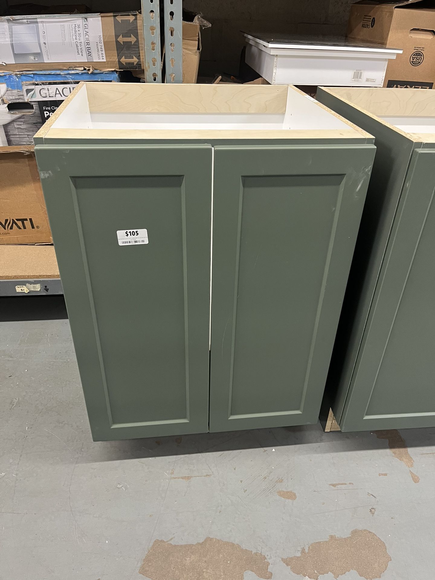 Designer Series Melvern 24 in. W x 24 in. D x 34.5 in. H Assembled Shaker Full Door Height Base Cabinet in Forest