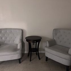 Two Armchairs With Lovely Small Table 