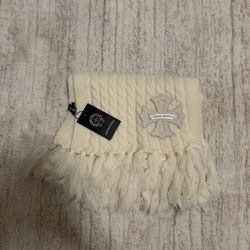 White Designer Chrome Hearts Scarf
