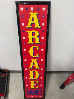 Game room arcade signs