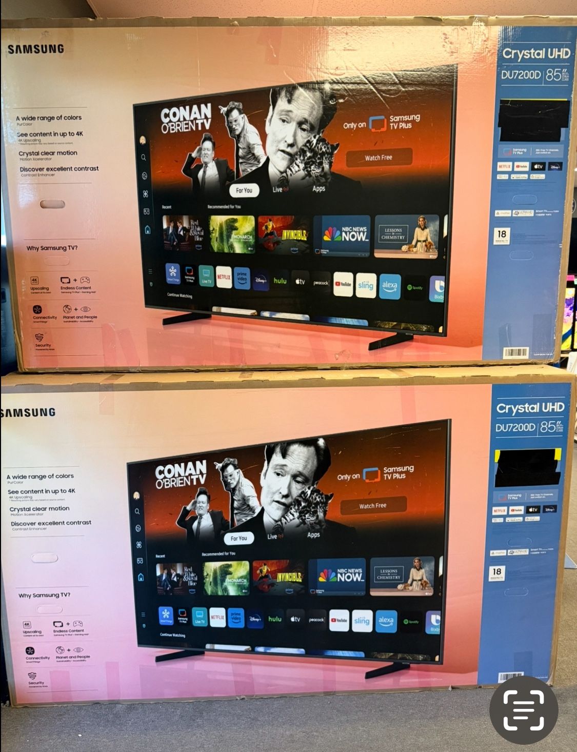 85 Samsung TV smart 4K HGTV $55 down on financing free delivery six month warranty