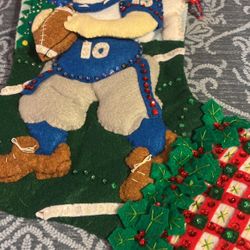 Handmade Giants Christmas Stocking #10
