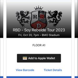 $900 For 2 RBD Floor seat Tickets 