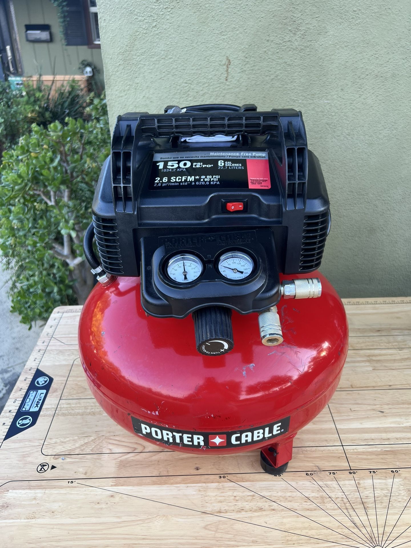 Porter-Cable 6 Gal. 150 PSI Portable Electric Pancake Air Compressor