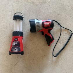 Milwaukee M12 12v Spot light and Lantetn