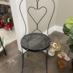 Wrought Iron Chair Set Of 2 Vintage 