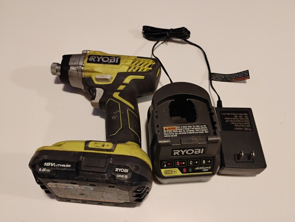 Ryobi Impact Driver With Battery And Charger