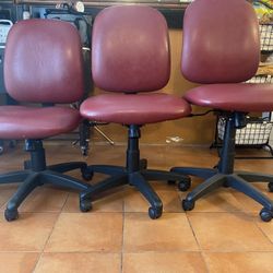 Adjustable Red Burgundy Home Office Desk Chairs