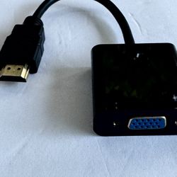 HDMI to VGA, Uni-Directional Gold-Plated HDMI to VGA Adapter (Male to Female) for Computer, Desktop, Laptop, PC, Monitor, Projector, HDTV, Chromebook,