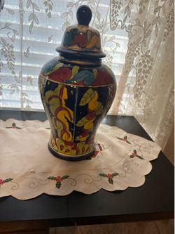Mexican style jar with lid