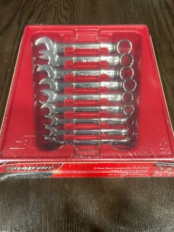 Snap On oexs709b 5/16-3/4” 9 pc short combination sae wrench set sealed