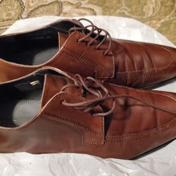 Hugo Boss Brown Leather Lace Up Shoes 👞  Men Size 8.5