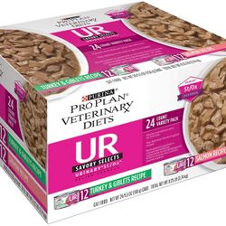 Purina Pro Plan UR Urinary St/Ox Savory Selects Cat Food Variety Pack (24 Cans) Turkey & Salmon 