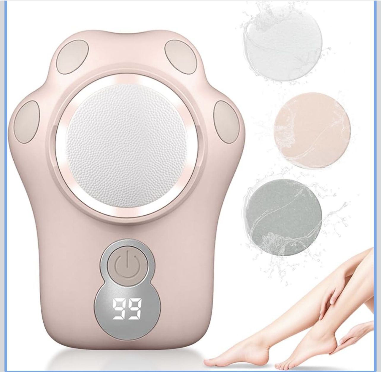 Electric Foot Callus Remover, 3 Adjustable Speed,Electronic Foot File Pedicure Kits,Professional Pedi Feet Care and Perfect for Dead,Hard Cracked Dry